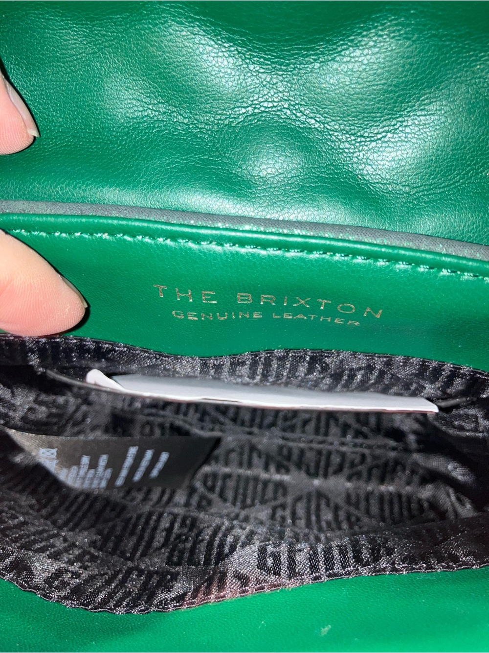 Kurt Geiger Mini Brixton Metallic Teal Quilted Shoulder Bag with Gold Chain - Picture 4 of 5